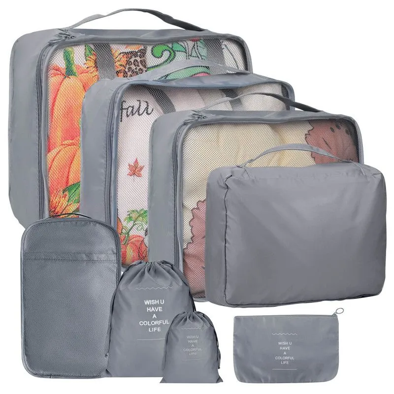 8 Set Packing Cubes for Suitcases, Travel Organizer, Shoe Etc for Women Men
