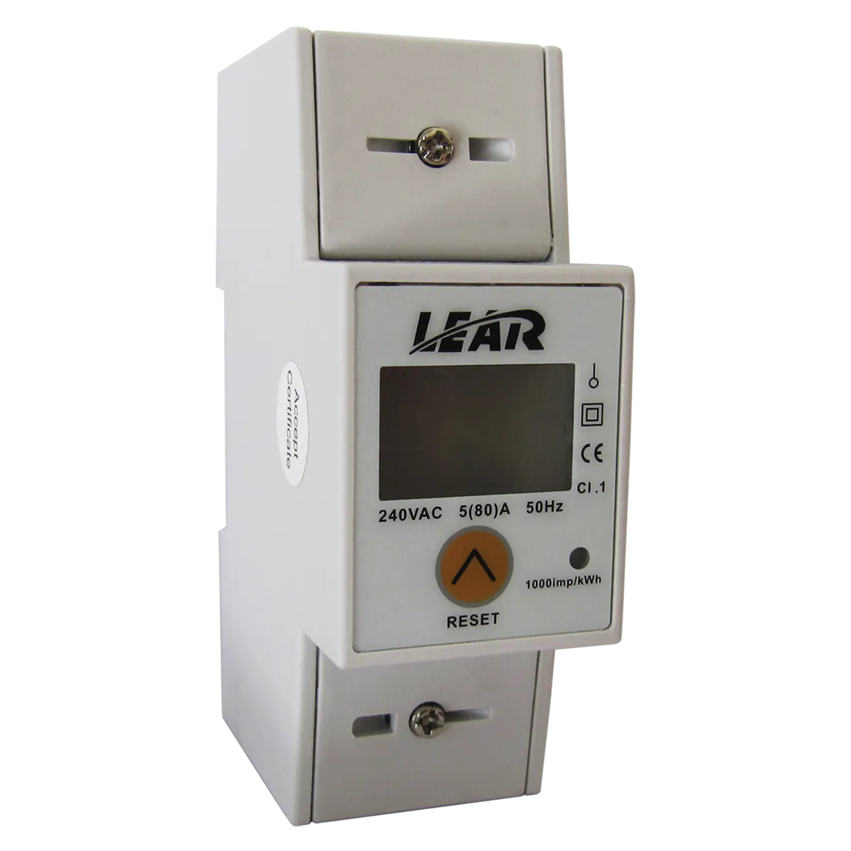 2 Pole Mini Rail kWh Meter (80A)