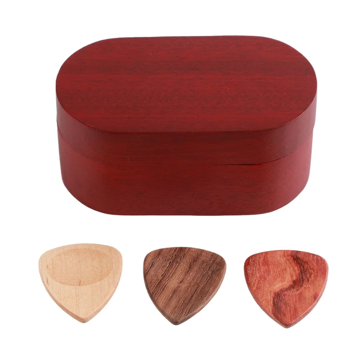 Wooden guitar pick box gift set