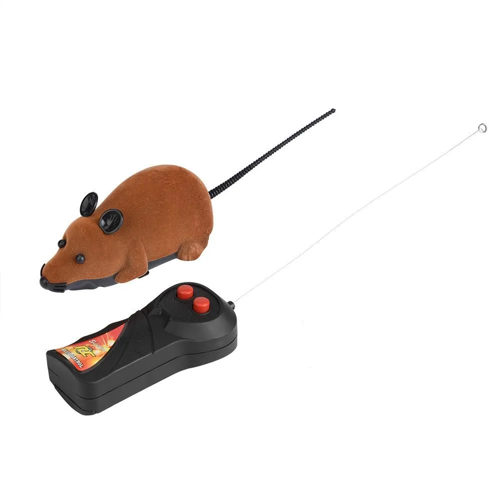 Wireless Remote Control Rat Toy For Cats And Dogs Brown Novelty Gift