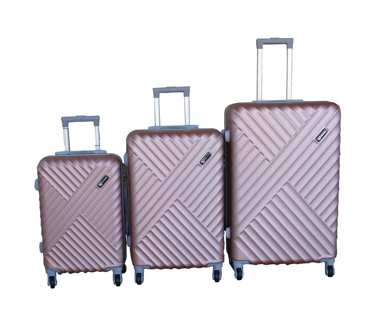 3-Piece Travel Luggage Suitcase Bag Set-Stylish, and Convenient - Rose Gold