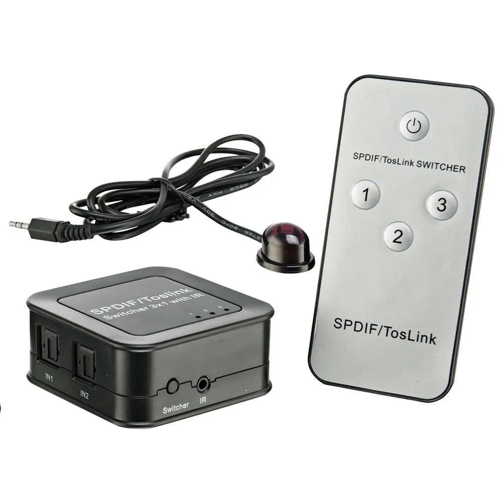 Space TV Digital Optical Toslink Audio 3×1 Switcher With Remote