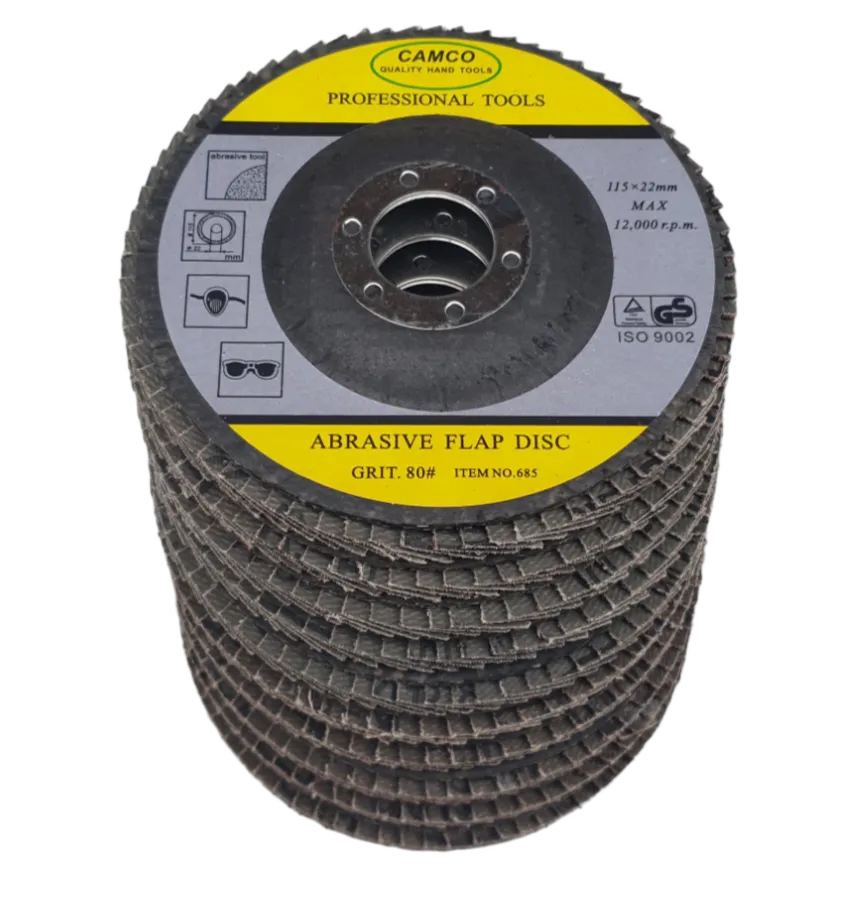 Camco (Pack of 10) Flap Discs 115mm - 80 Grit