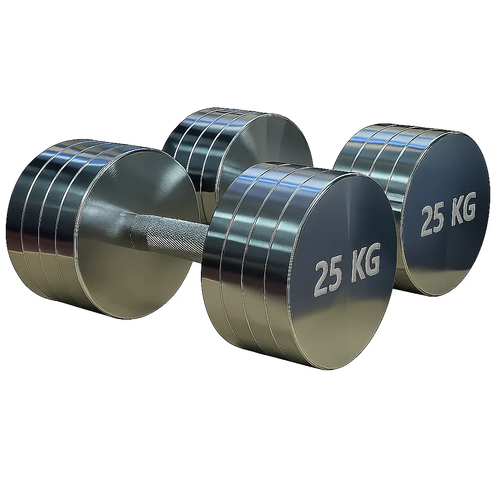 Dumbbells - Electroplated, Heavy Duty 2 x 25kg