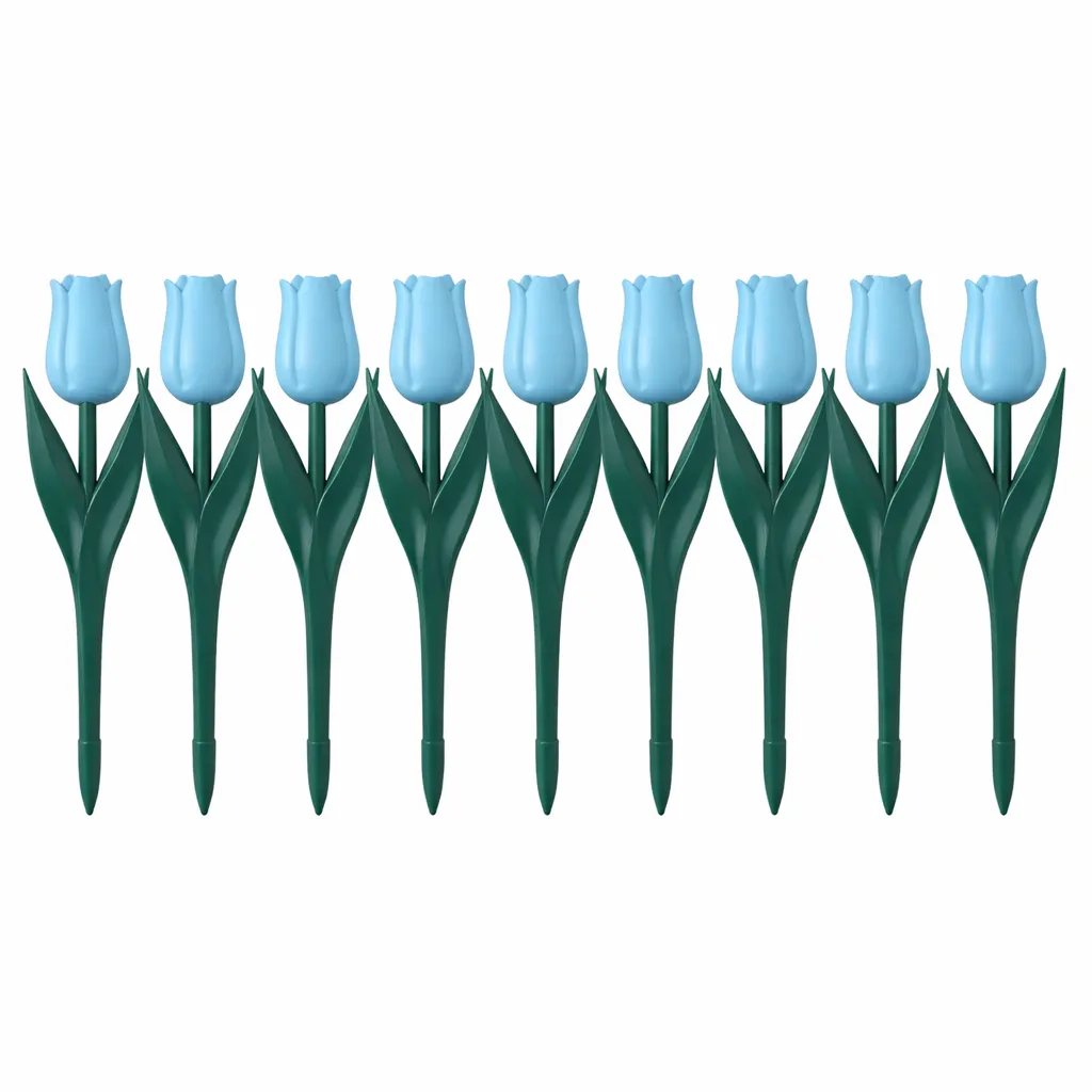 Decorative Tulip Garden Stakes Fencing 10 Piece - Blue