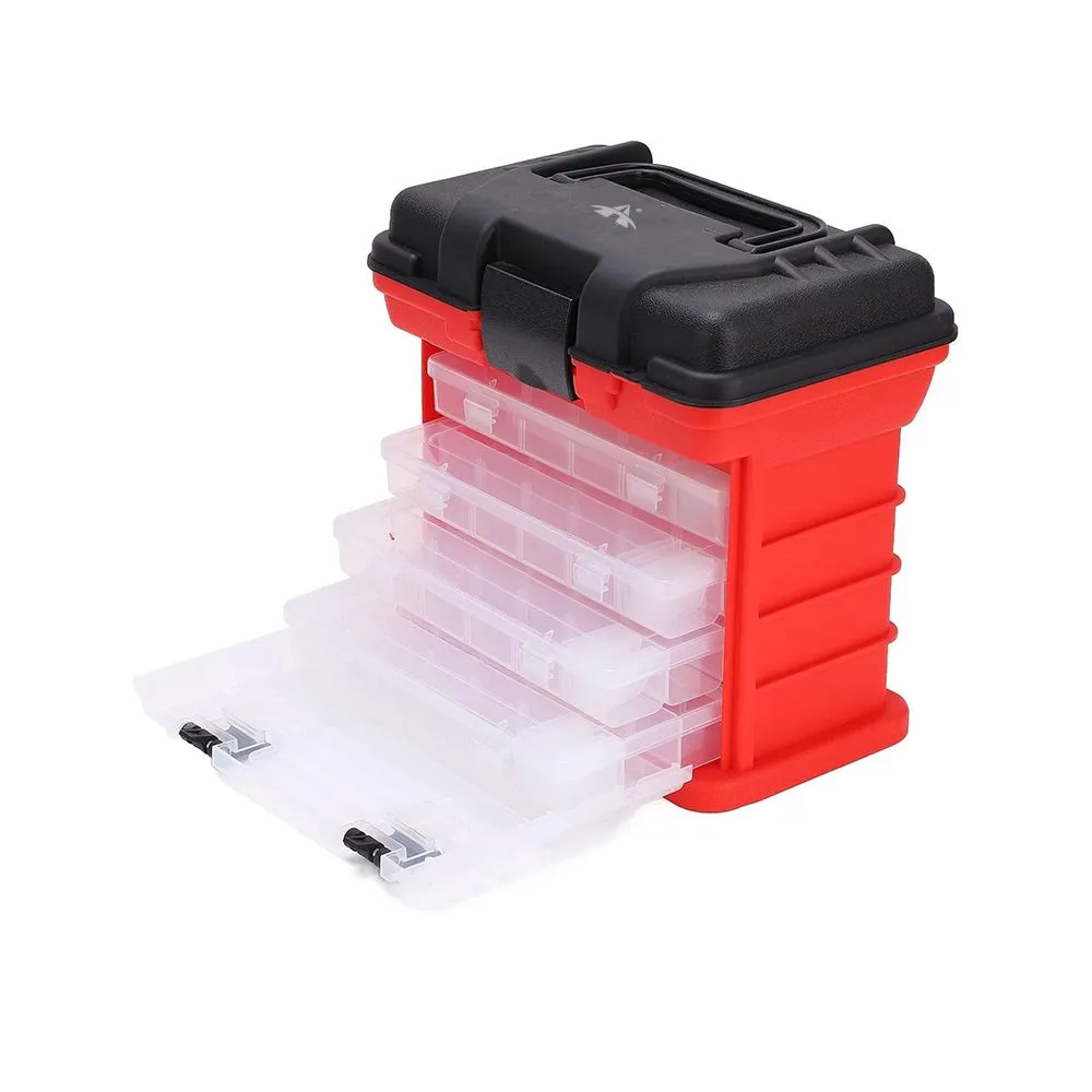 ALANES 4 Tray Fishing Tackle, Storage, Tool Box with Handle