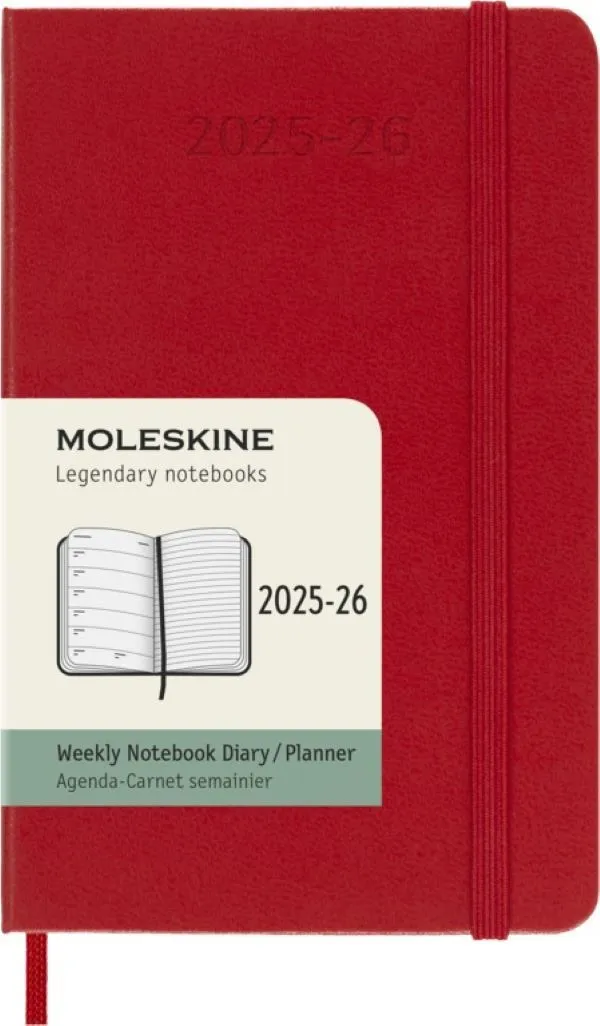 2026 18m Scarlet Red Pocket Weekly Hard