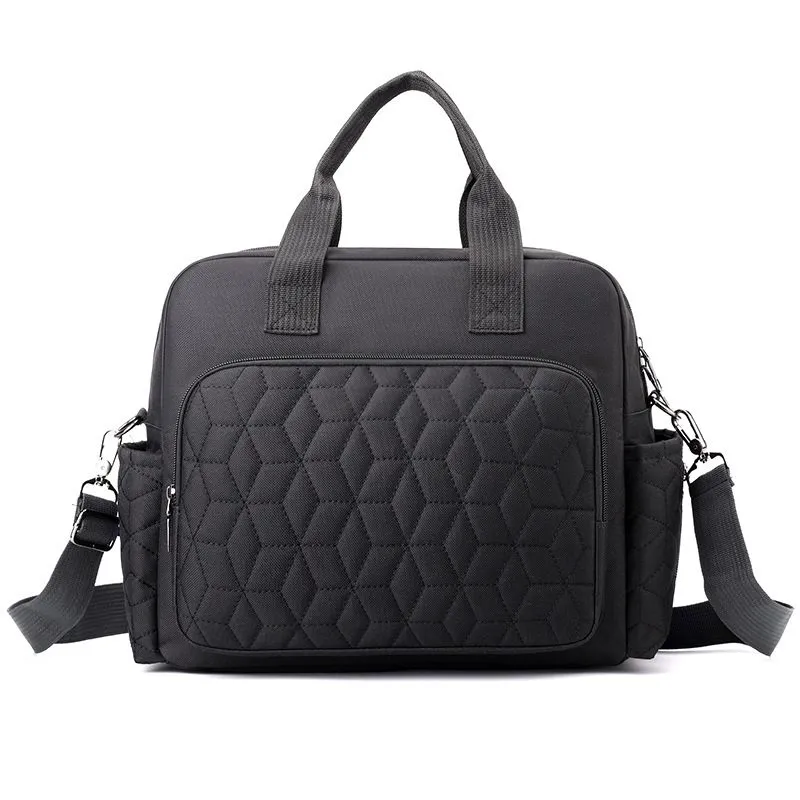 Baby Diaper Bag with Diaper Pad, Mommy bag, Travel Diaper Tote Caddy - Black