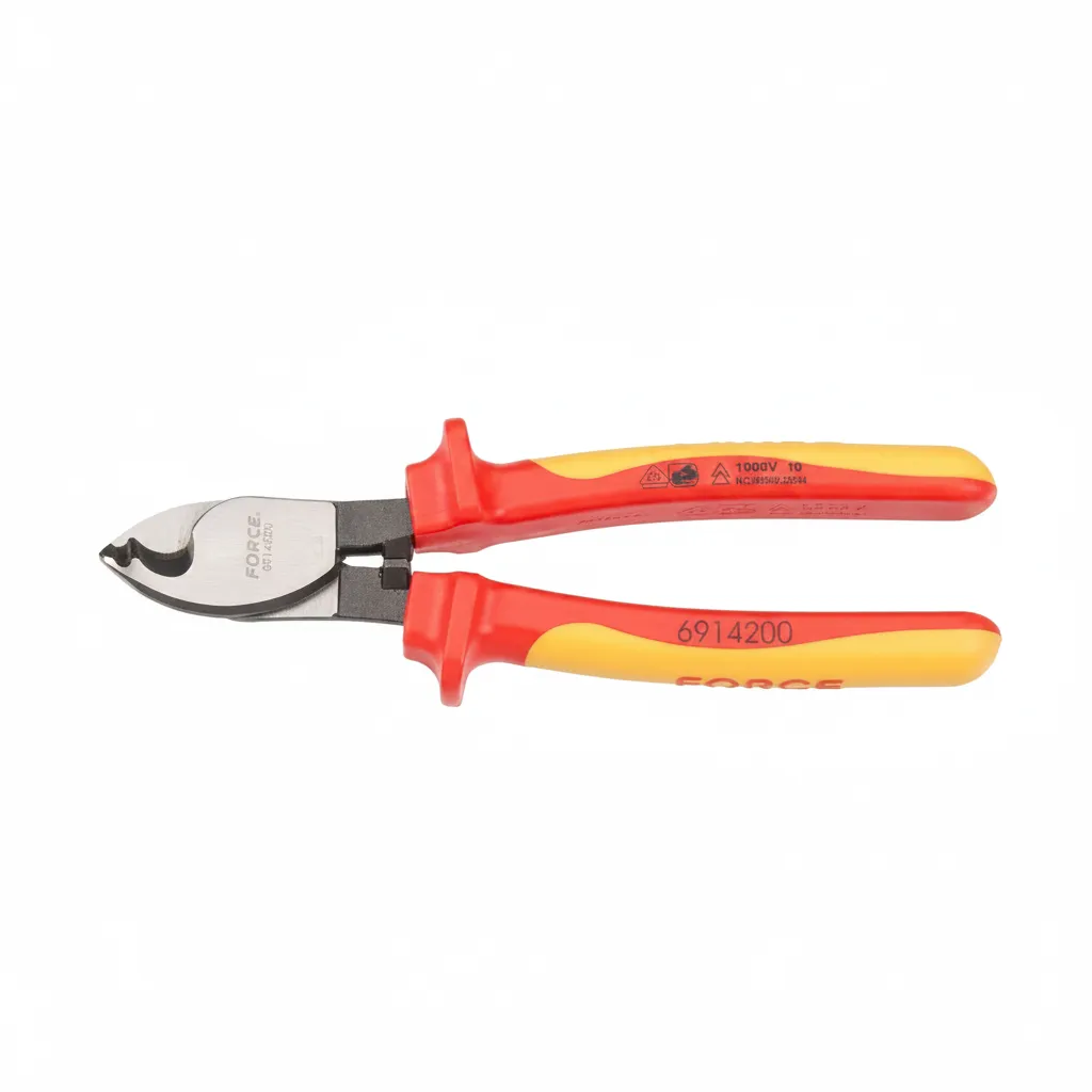 Force 200mm Insulated Cable Cutter for Safe Electrical Work