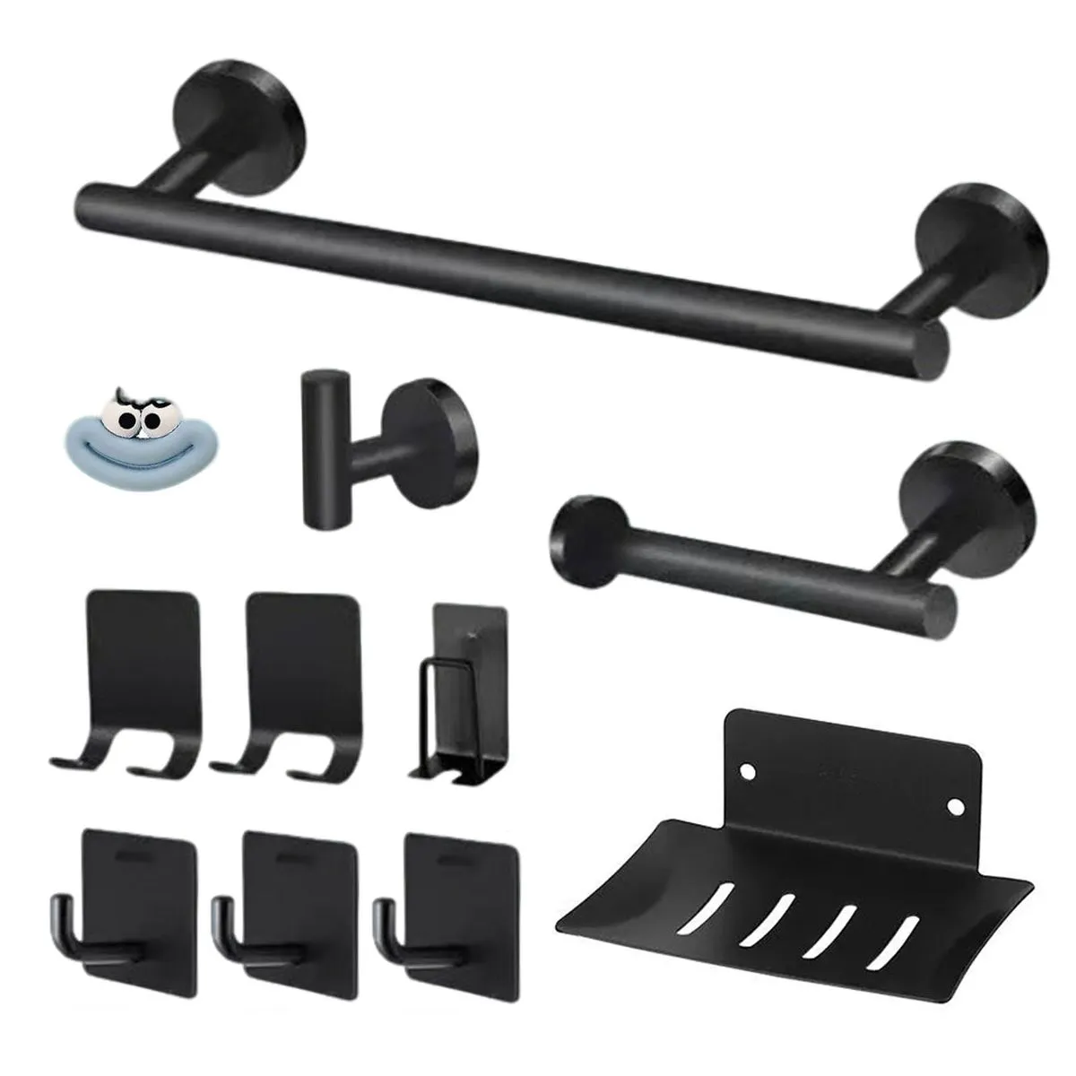 10 Piece Towel Rack Kit Wall Mounted Stainless Steel Bathroom Accessories