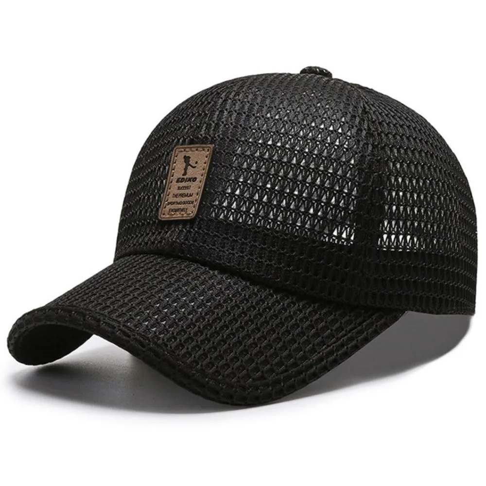 Sport Fashion Lightweight Adjustable Breathable Running Baseball Cap - Black