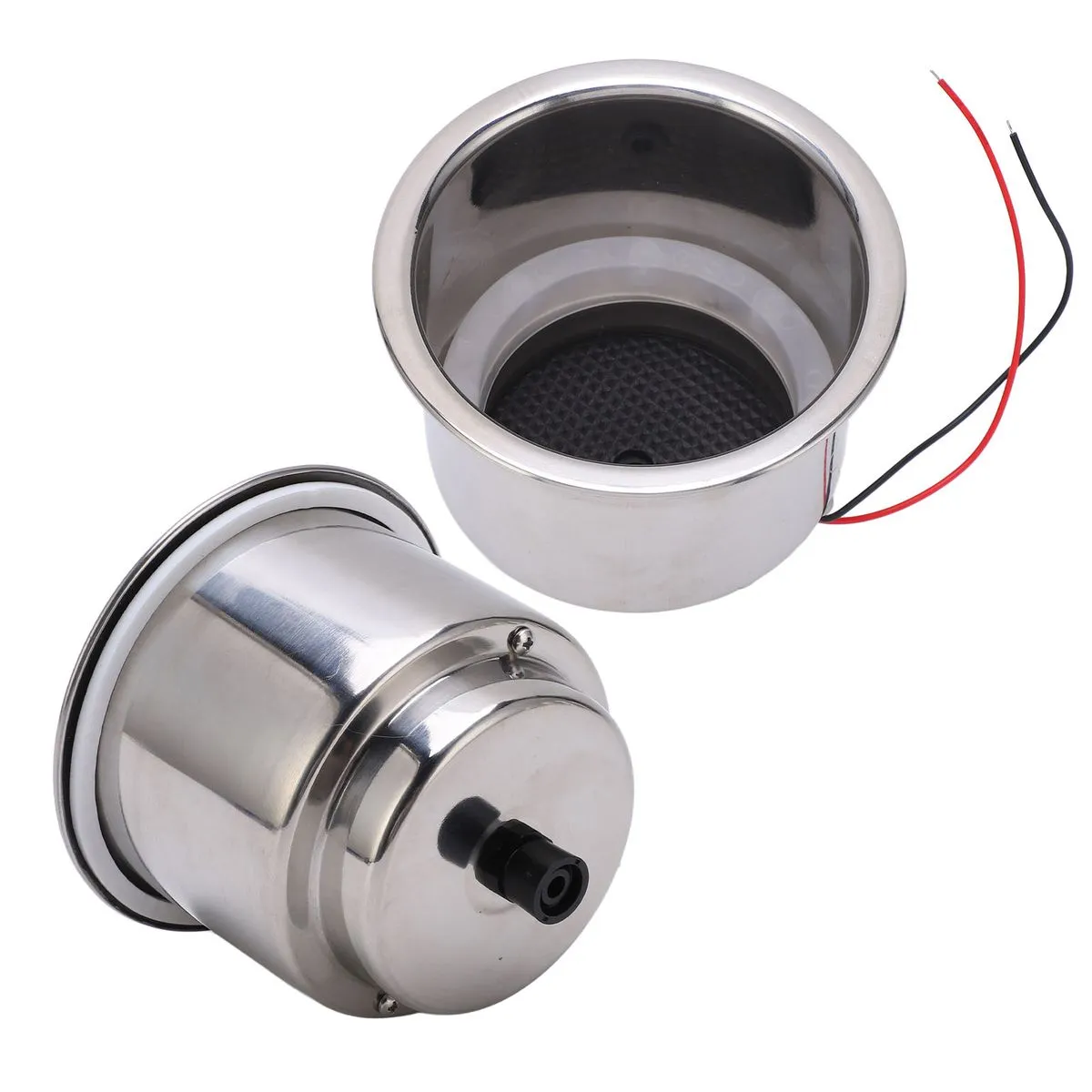 Luminous Cup Holder Insert 2Piece 8 LEDs 304 Stainless Steel Red