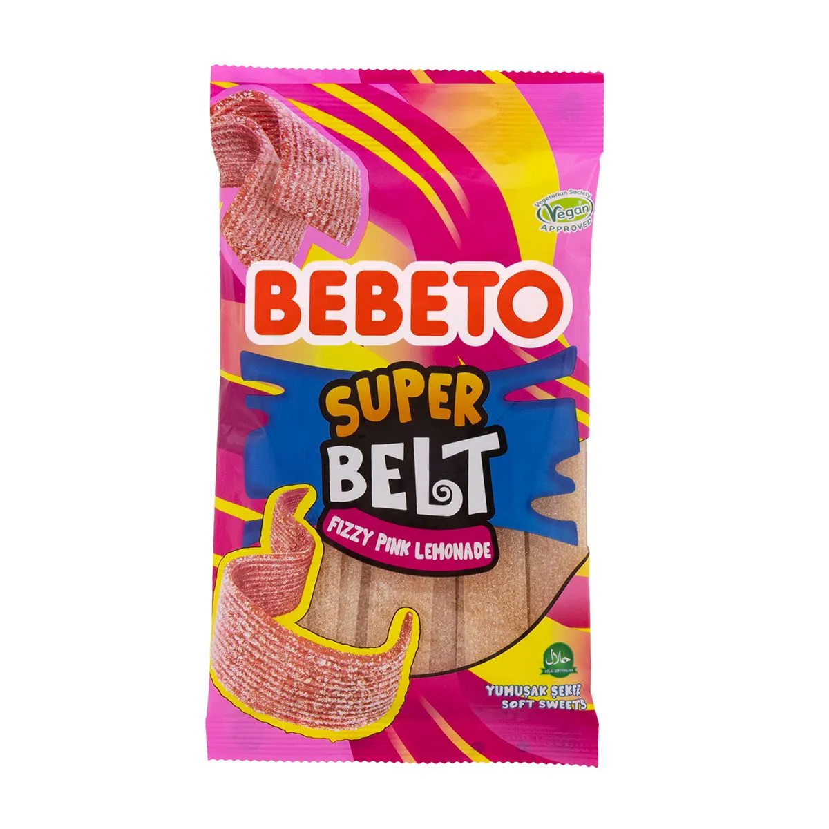 Bebeto Super Belts 135g Fizzy Pink Lemonade 2 Pack