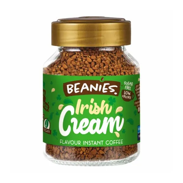 Beanies Flavoured Instant Coffee Irish Cream Glass Jar 50g