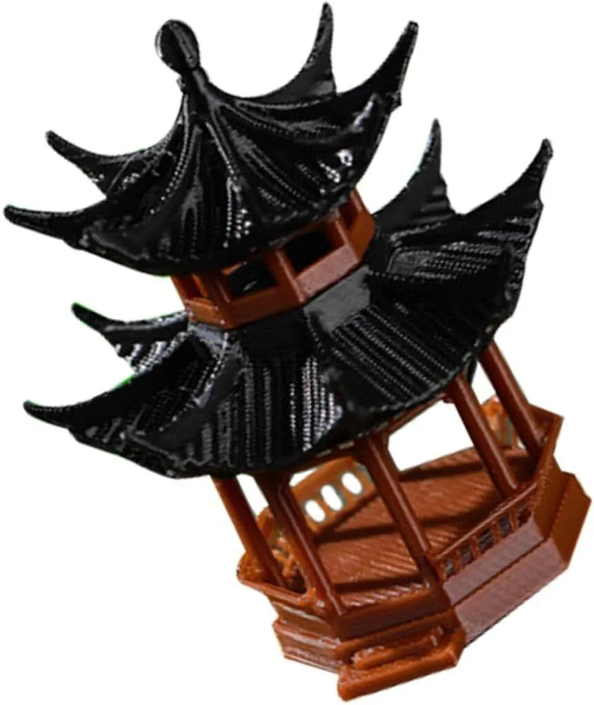 Chinese Style Pavilion Model Garden Sculpture For Fish Tank & Micro Landsc