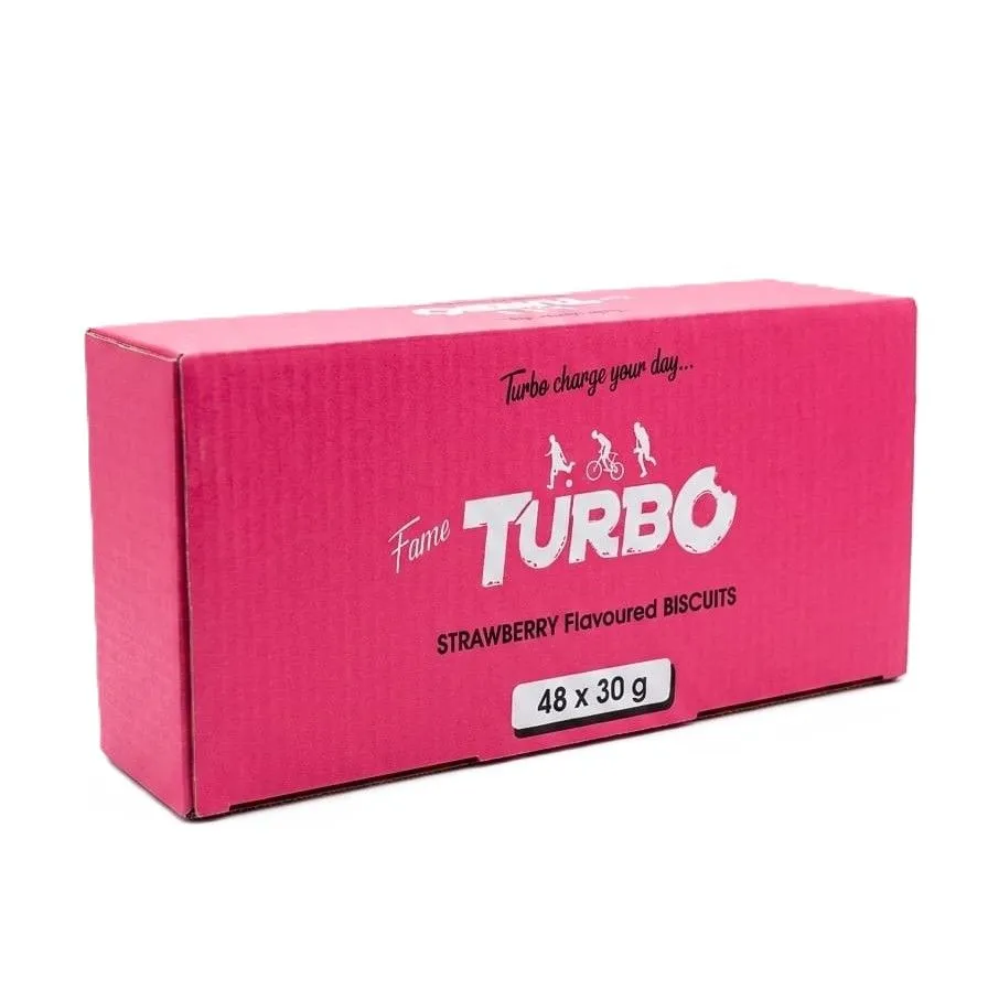 Fame Turbo Strawberry Flavoured Biscuits. x 48