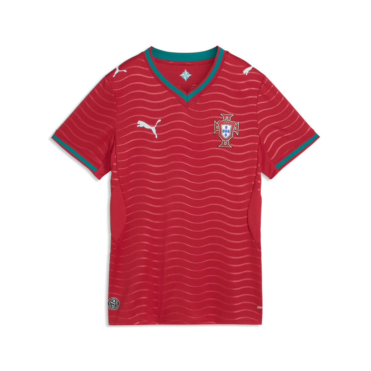Puma Women's FPF Home Short Sleeve Jersey - Club Red/Green Lagoon