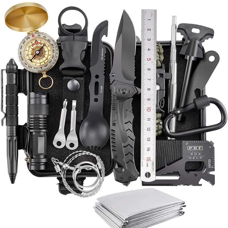 15-in-1 Emergency Survival Kit Outdoor Camping & Hiking Gear