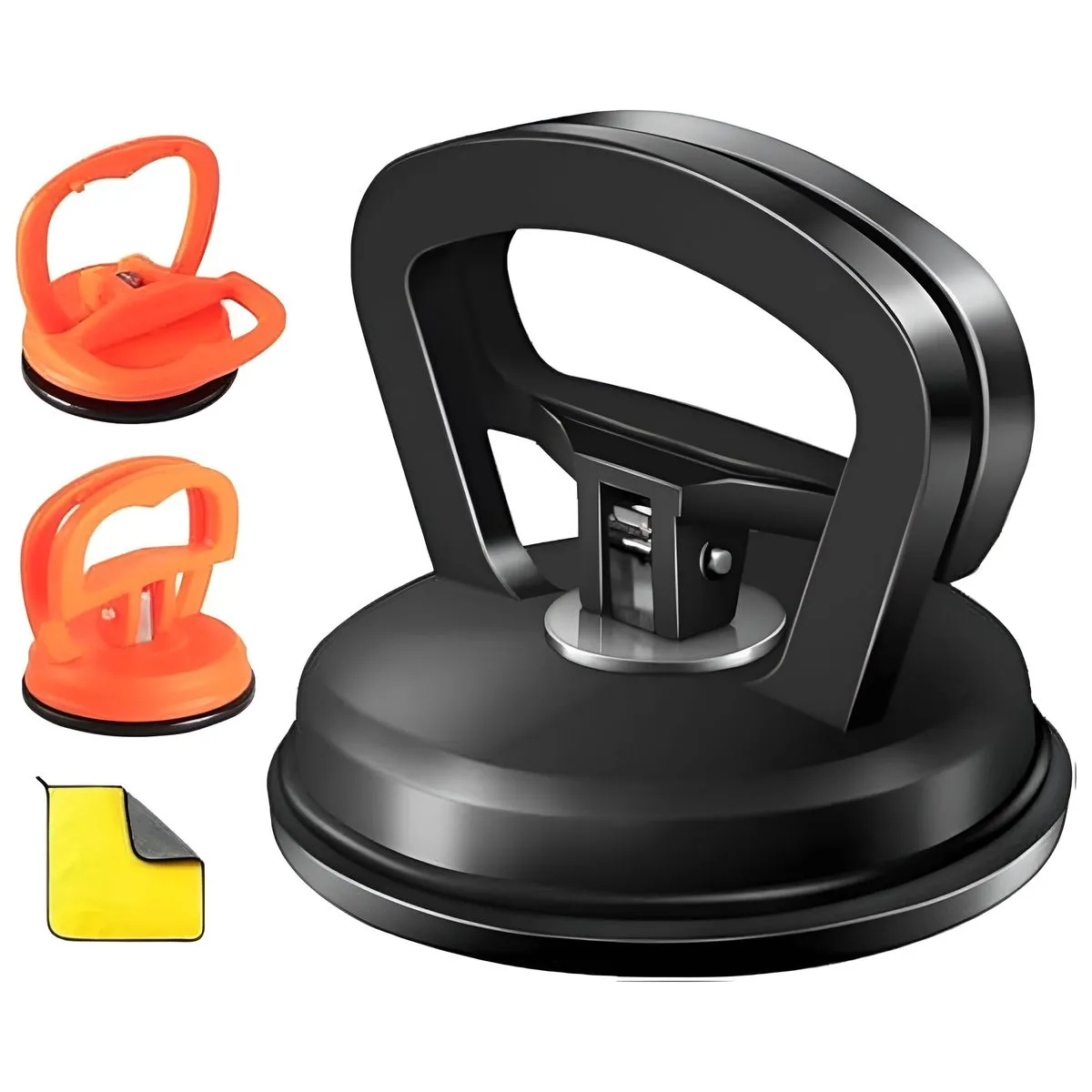 3 Pieces Plastic Car Dent Puller Repair Tool Set - Black