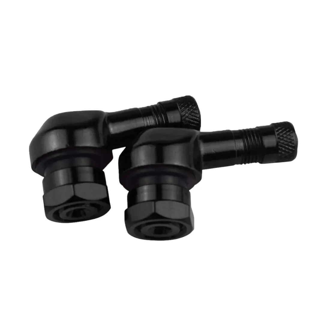KR 90 Degree Aluminium Tyre Valve 11.3mm Set (2-Piece) - Black