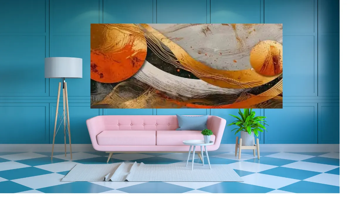 Vertical spinning wall art