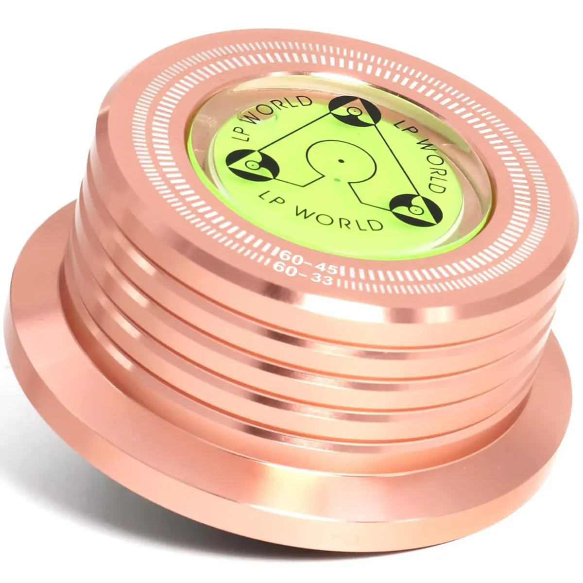 60HZ Record Stabilizer Vinyl Turntable Weight for LP Record Players - Rose Gold