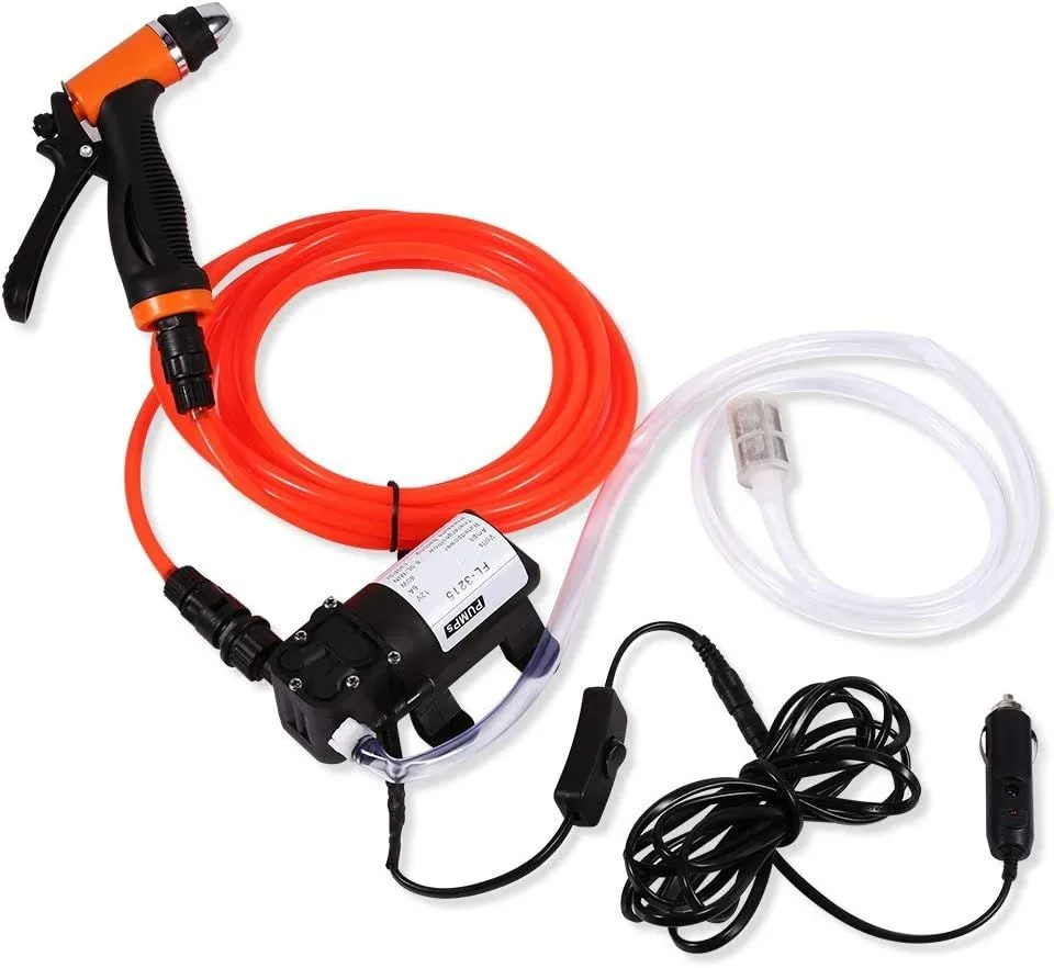 12V Portable Car Pressure Washer Kit High Power Self-Priming Clean Pump