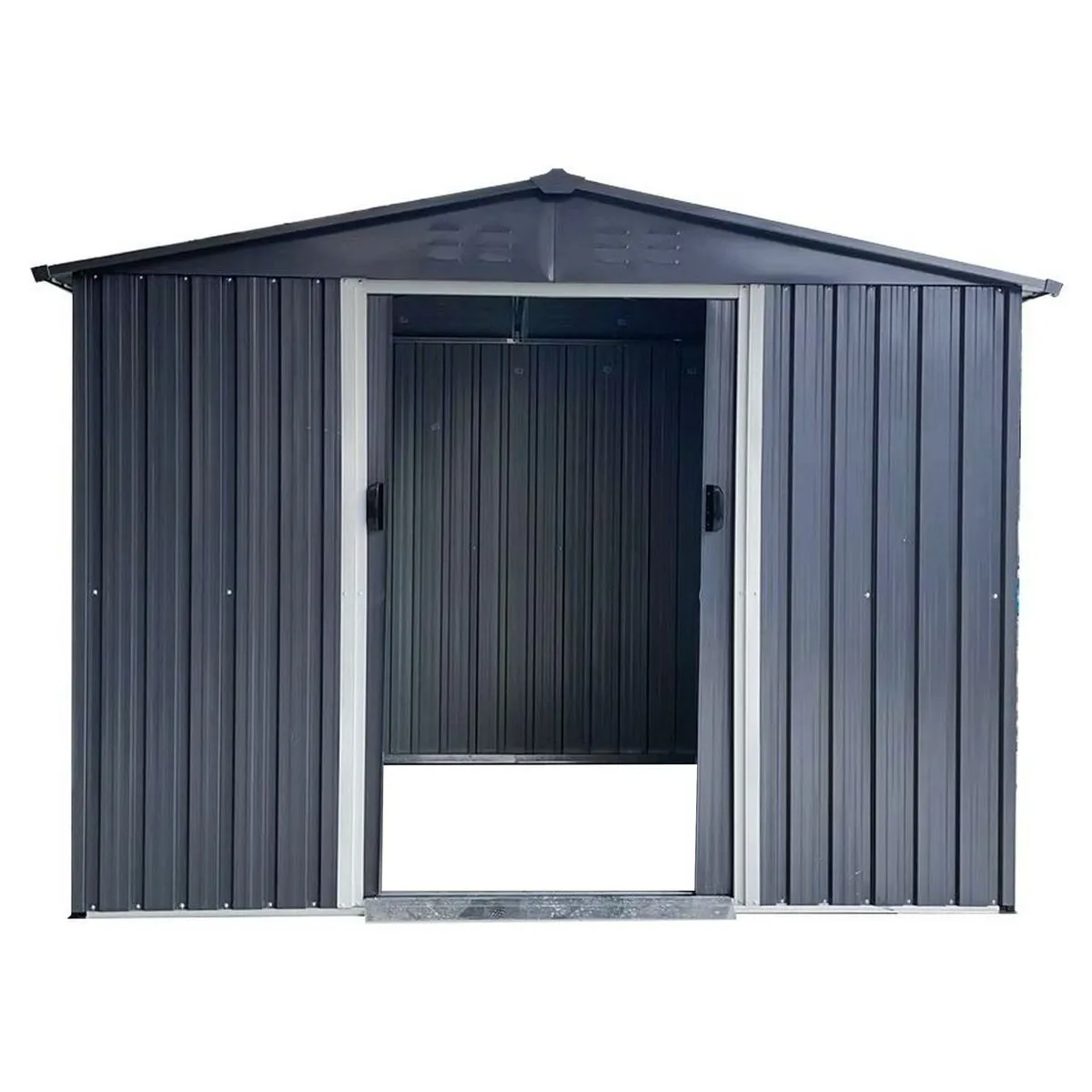 Savvy Sheds Outdoor Metal Garden Storage Shed with Double Doors - X-Large