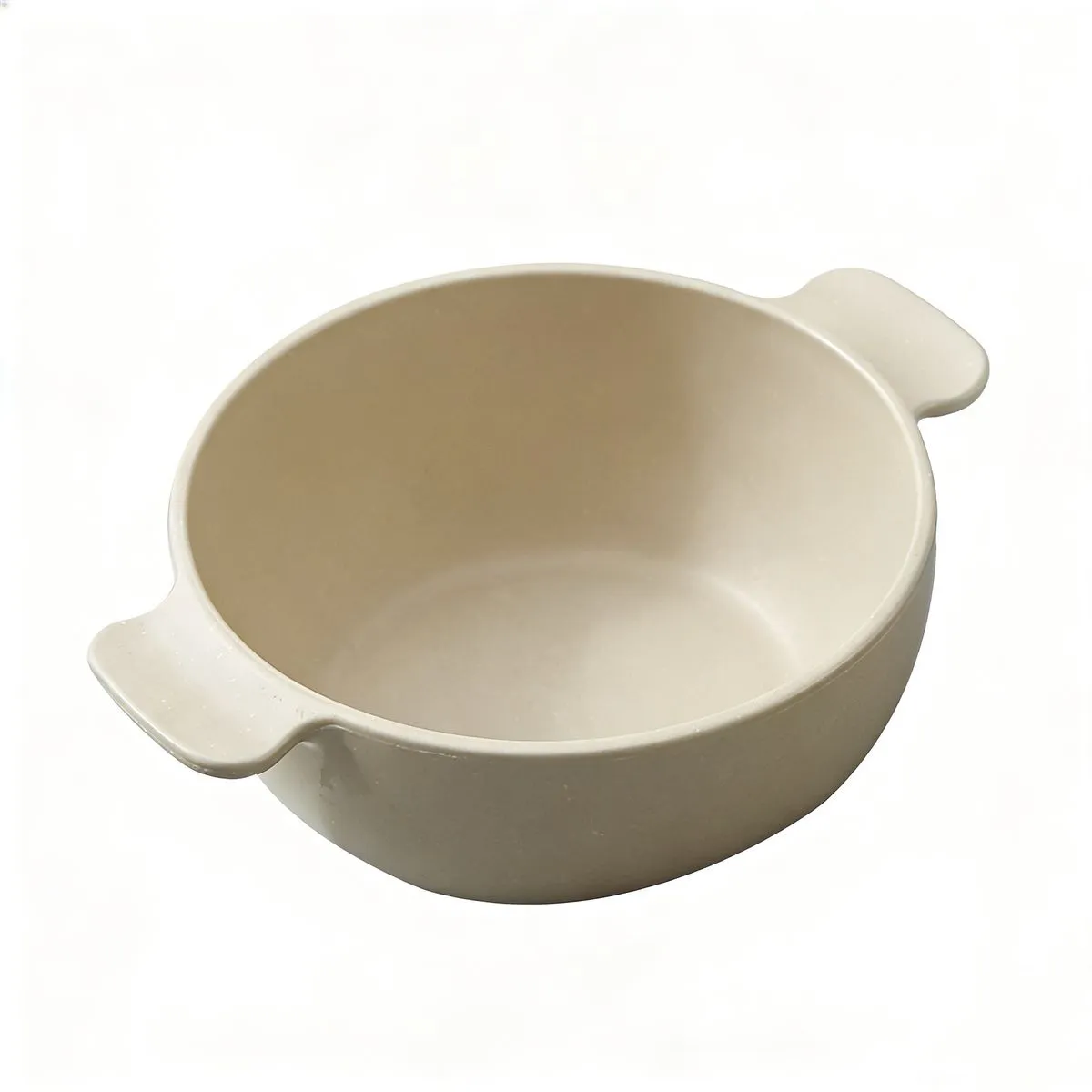 Toddler Self Feed Soup Bowl Drop Resistant Portable Daily Dining Container - Beige