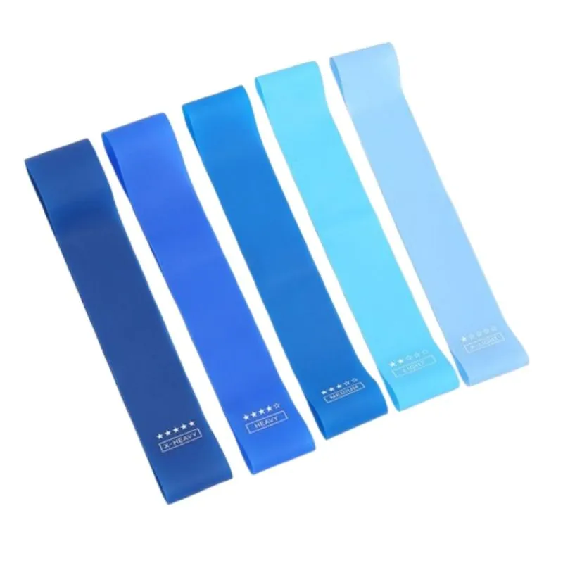 Yoga Circle Fitness Band Loop Exercise Equipment Five-Piece Set - Blue