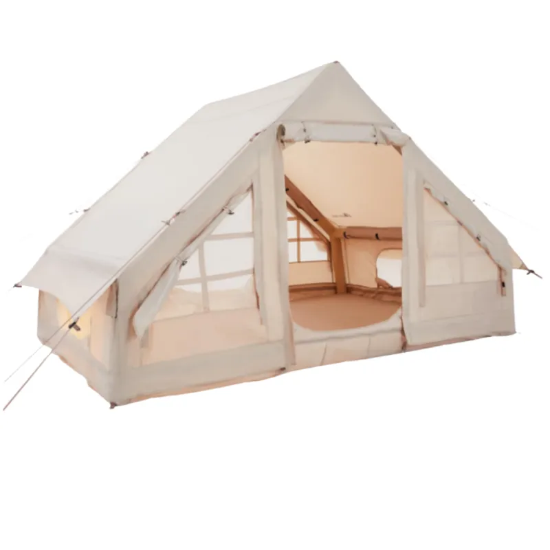 4-Person Canvas Cabin Camping Tent with Windows