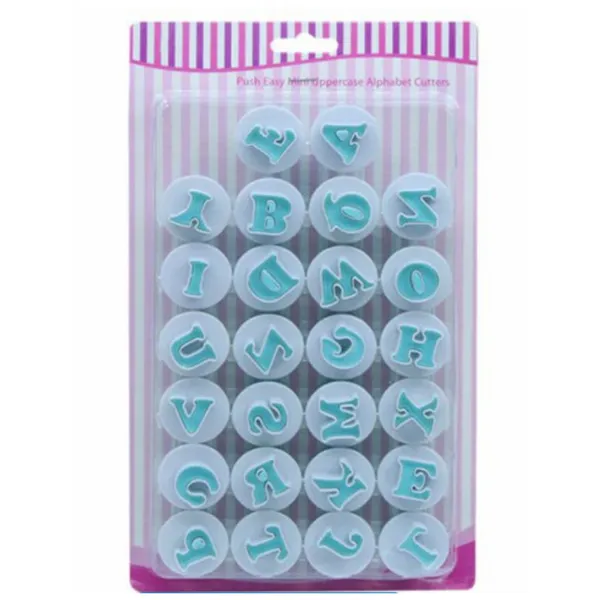 26 Piece Fondant Cutter Numbers Cupcake Molder