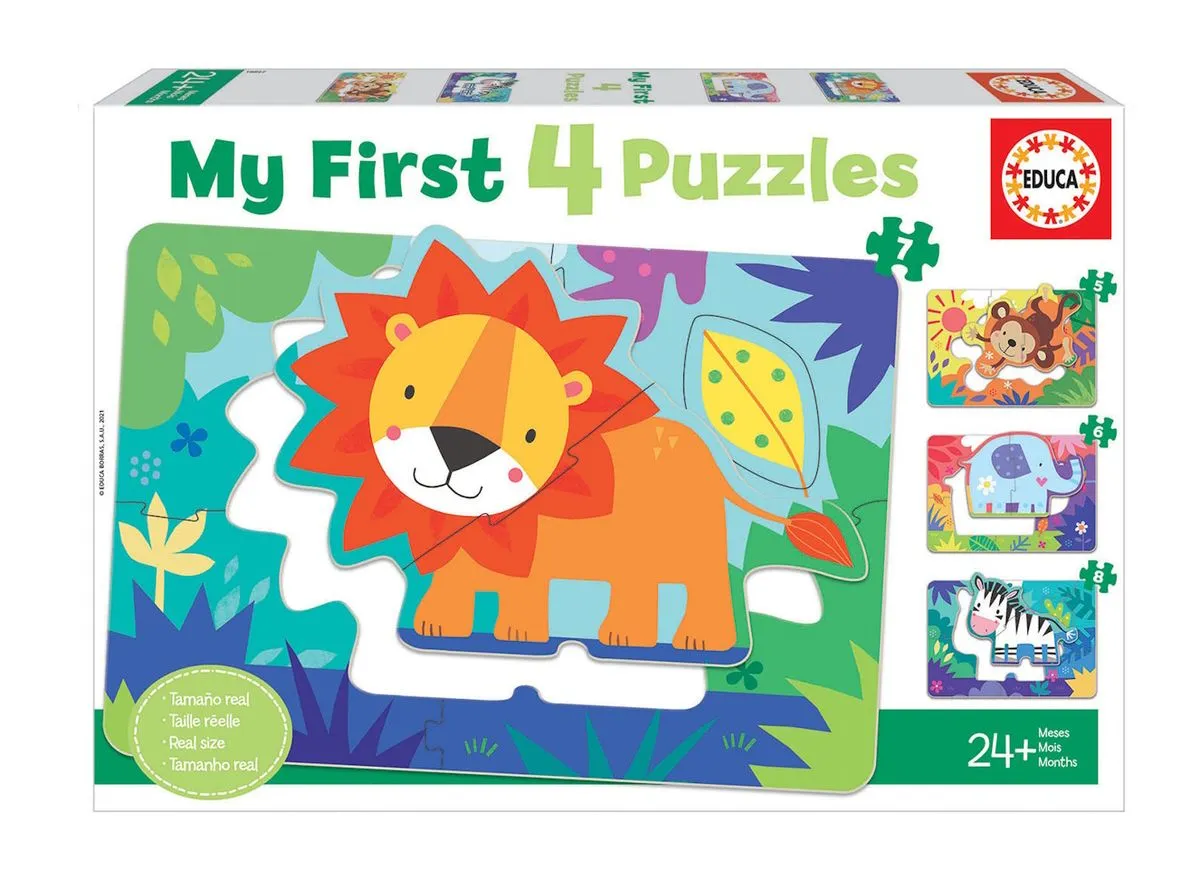 Educa My First 4 Puzzles - Jungle Animals
