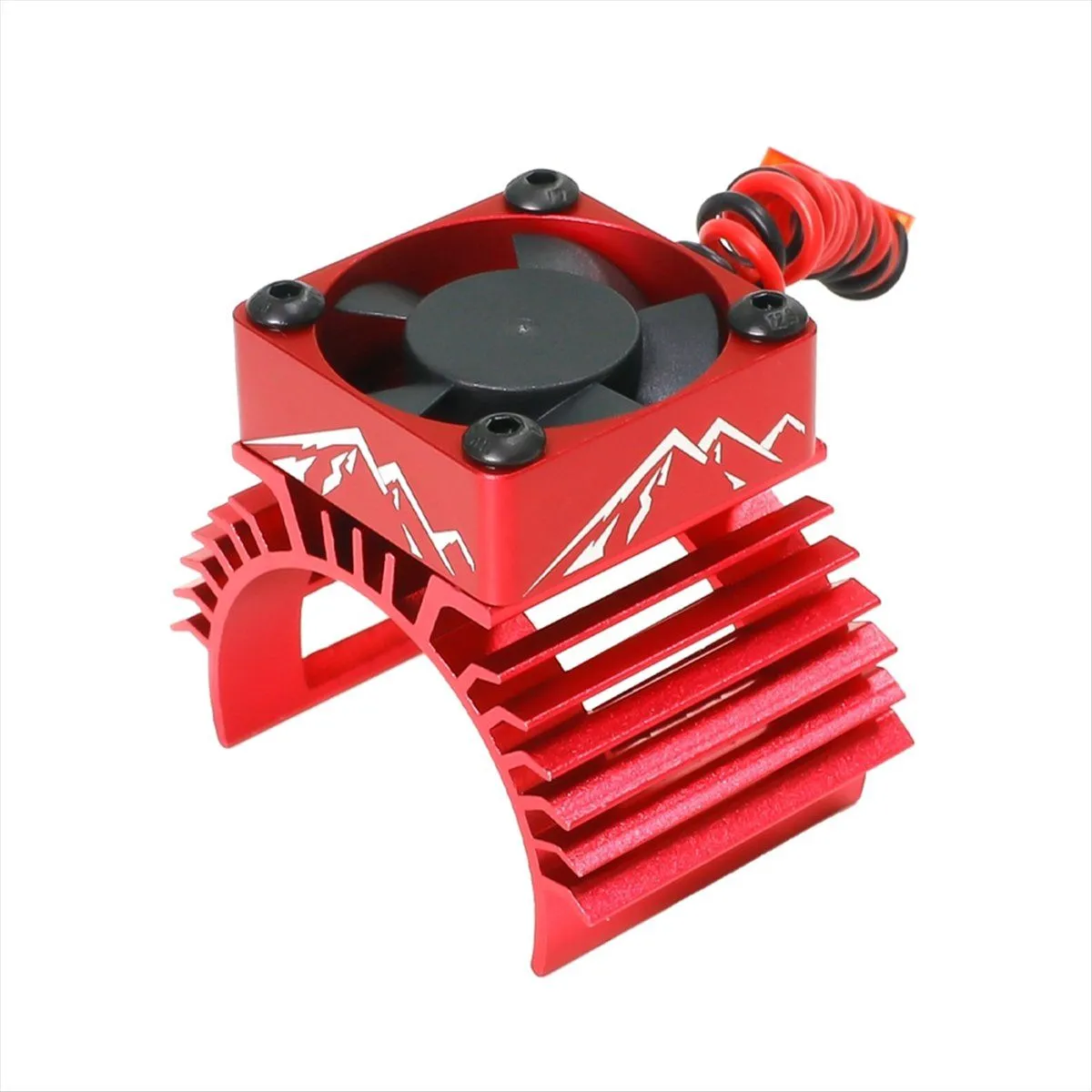 Motor RC Car Radiator Fan - 540, 550, 3650, 3660, 3674 - Red