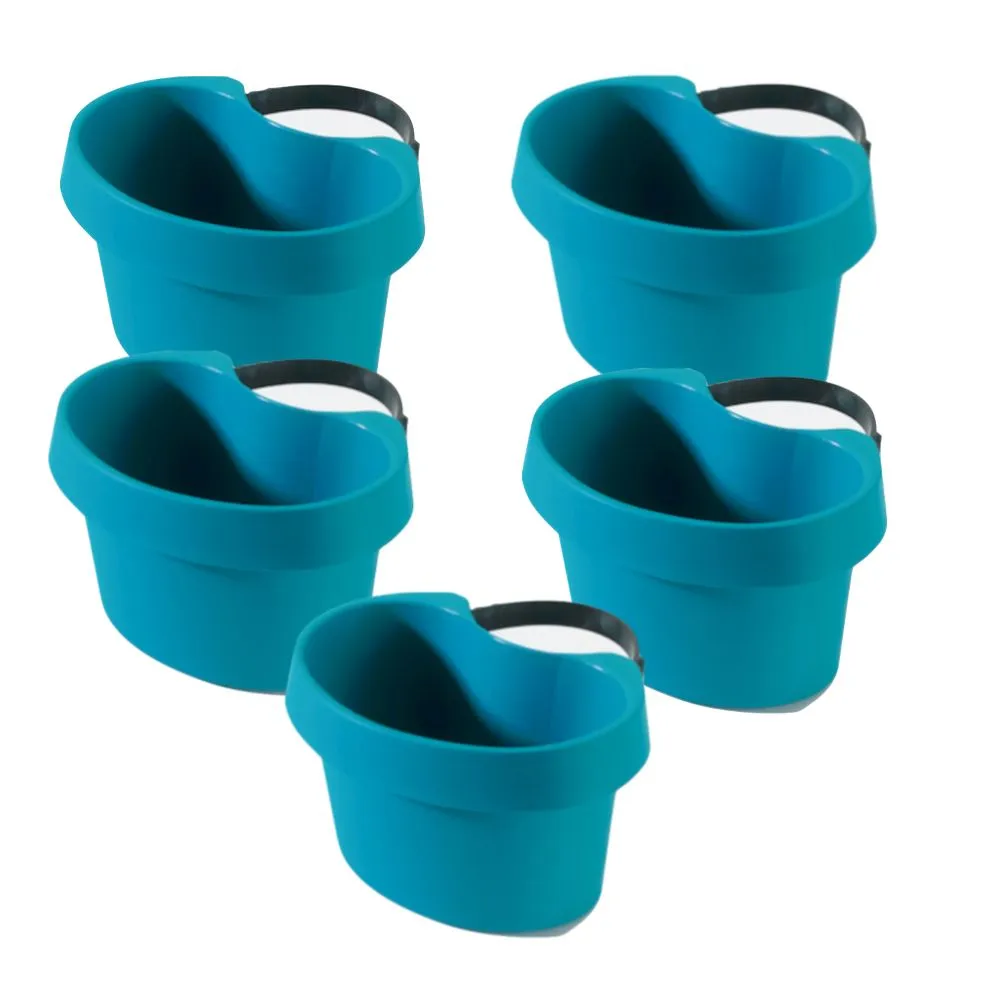 Garden Plant Gutter Pot Set Of 5 Summer - Blue