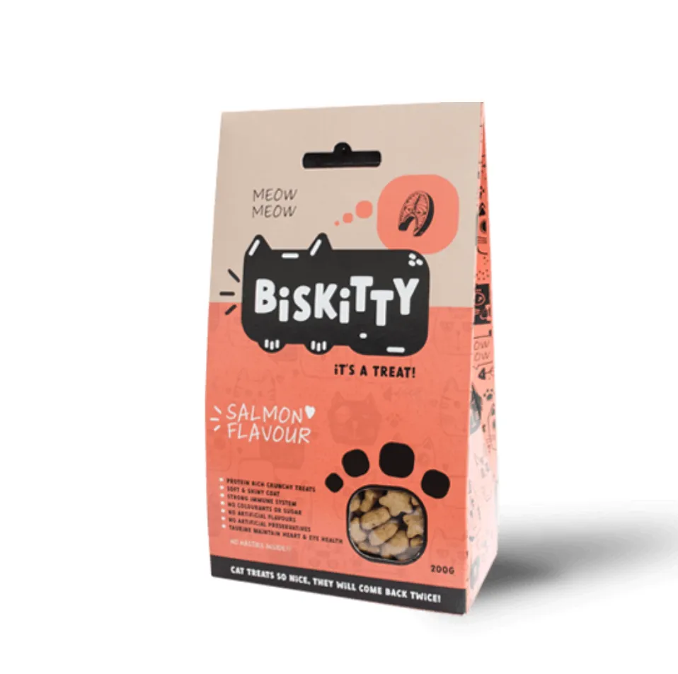 Biskitty Salmon Flavour Cat Treats 200g