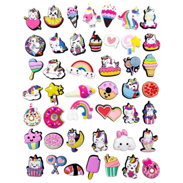 25Pcs Summer Beach Series Shoe Charms - Multicolour