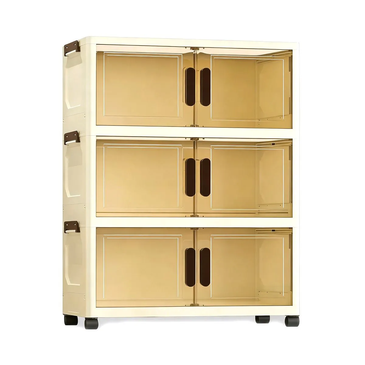 Folding Wardrobe Multi-layer Large Capacity Storage Cabinet With Wheels
