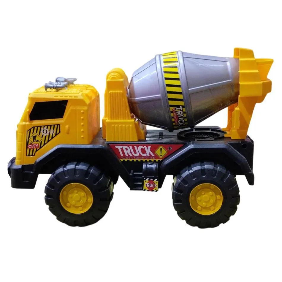 Kids Cement Concrete Mixing Toy Construction Truck - Yellow, Grey