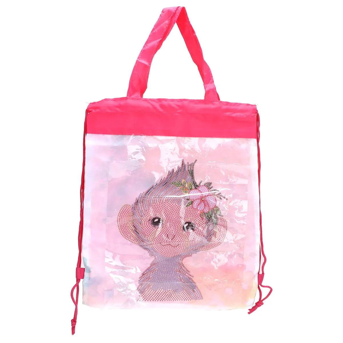 Rhinestone Drawstring Backpack for Home Tool Storage