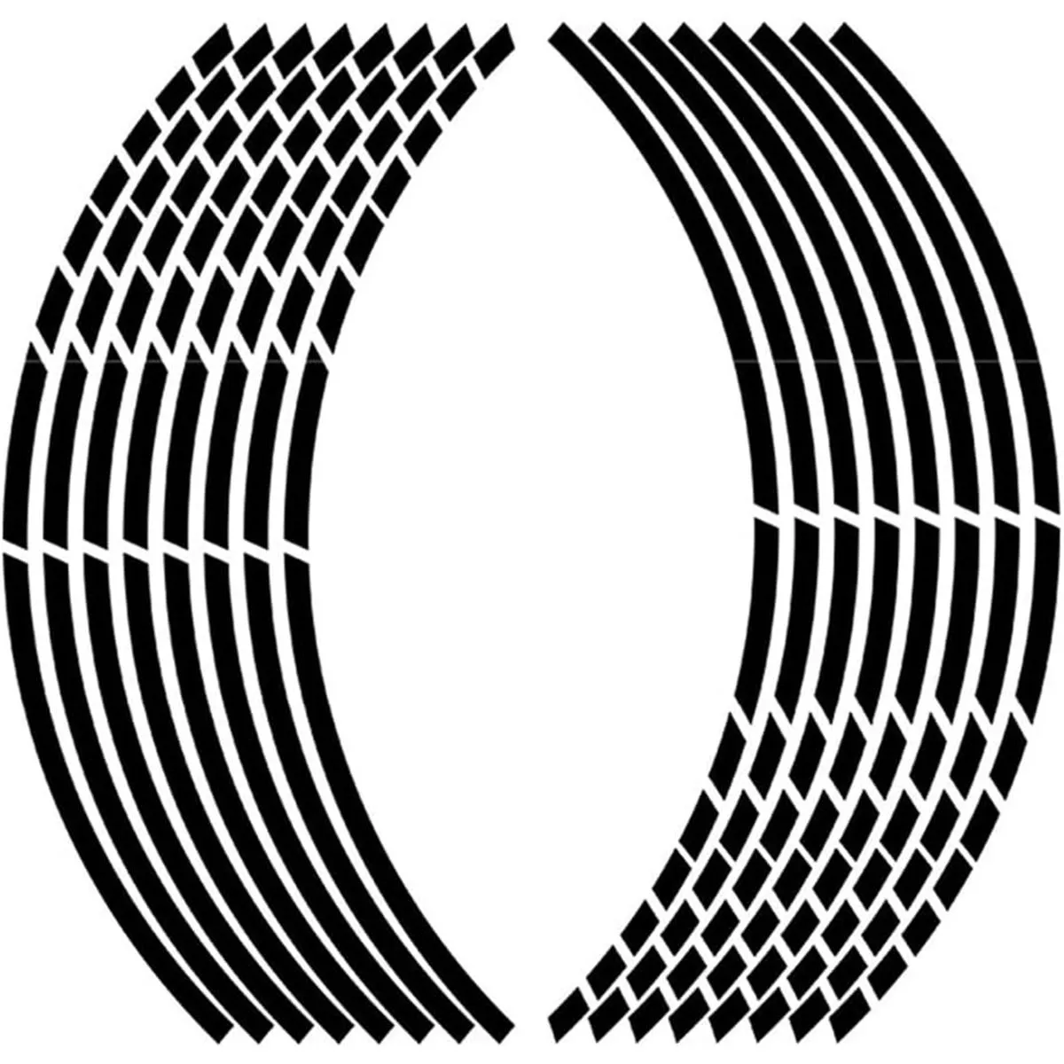 Reflective Wheel Rim Tape Sticker for Motorcycle Car Bike Rim 18 inch - Black