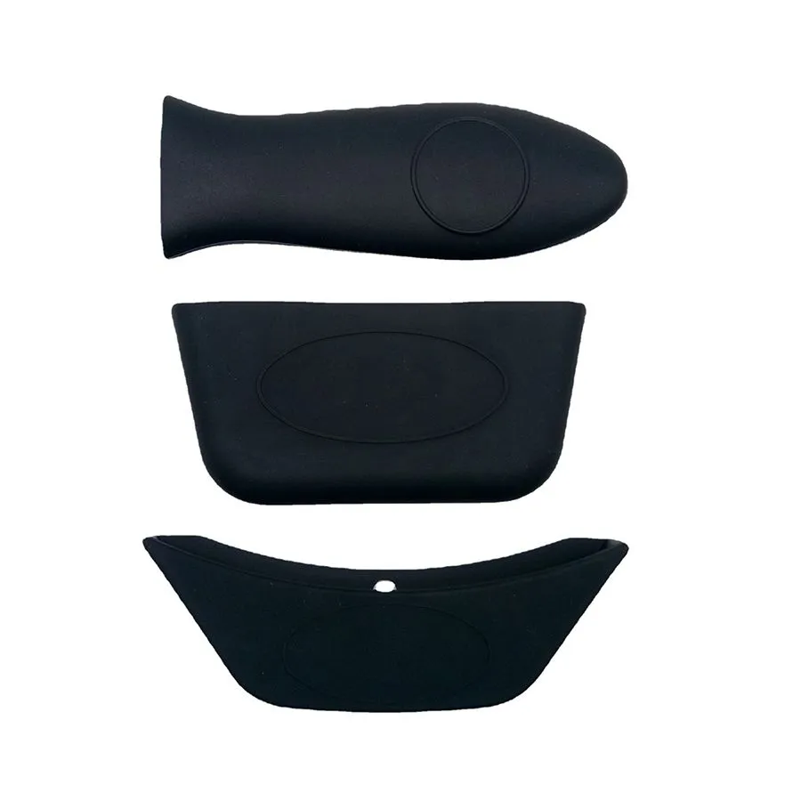 Kitchen heat insulation creative combination silicone three-piece set - Black