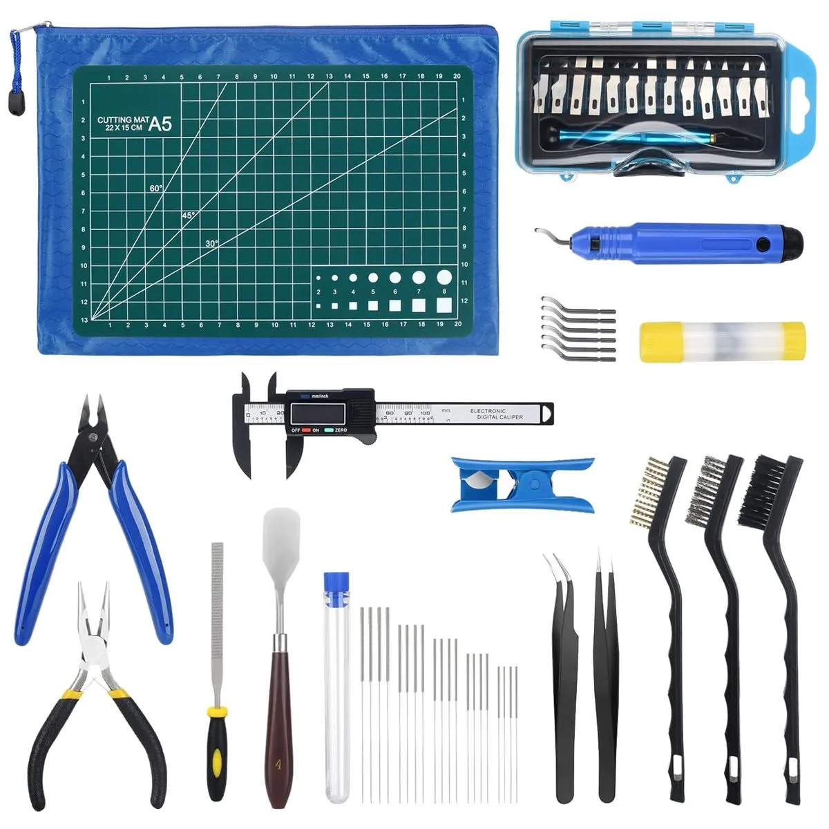 3D Printer Tools Kit, 3D Printing Accessory w/ 55Pc Includes Deburring Tool