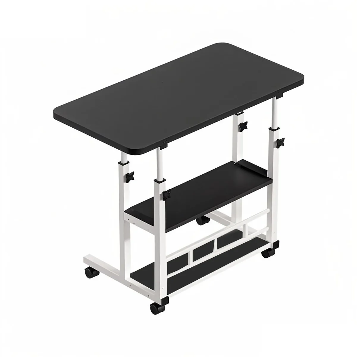 Height Adjustable Standing Desk, Stand Up Desk with Wheels - Black