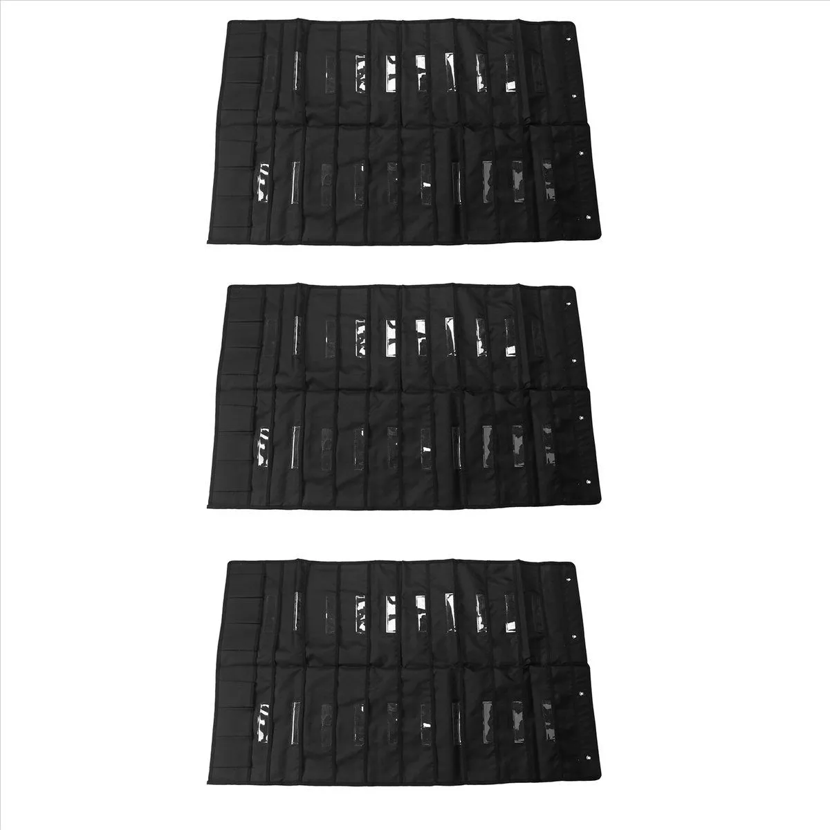 20 Pocket Door File Organizer with Name Tag Black with 4 Hangers