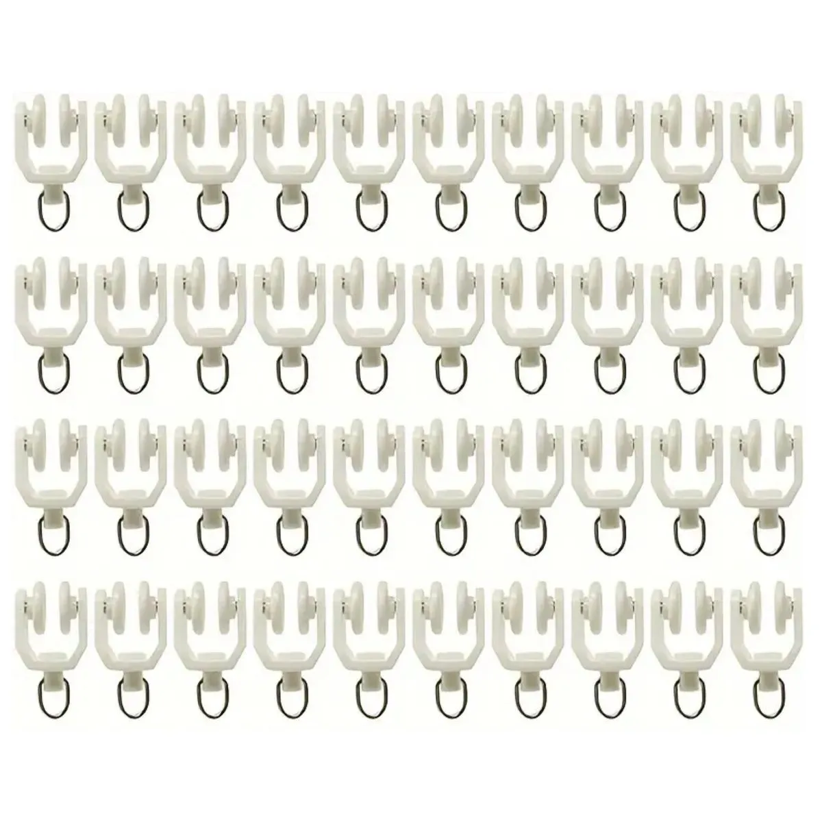 TrackGlide 40 piece Track Pulleys Curtain Rail Wheels Hooks For Curtain Track