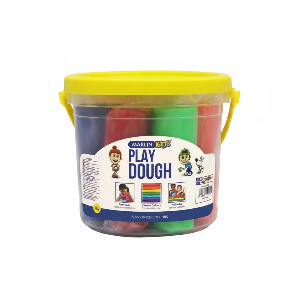 Marlin Kids 1kg Colorful Play Dough Bucket for Creative Fun