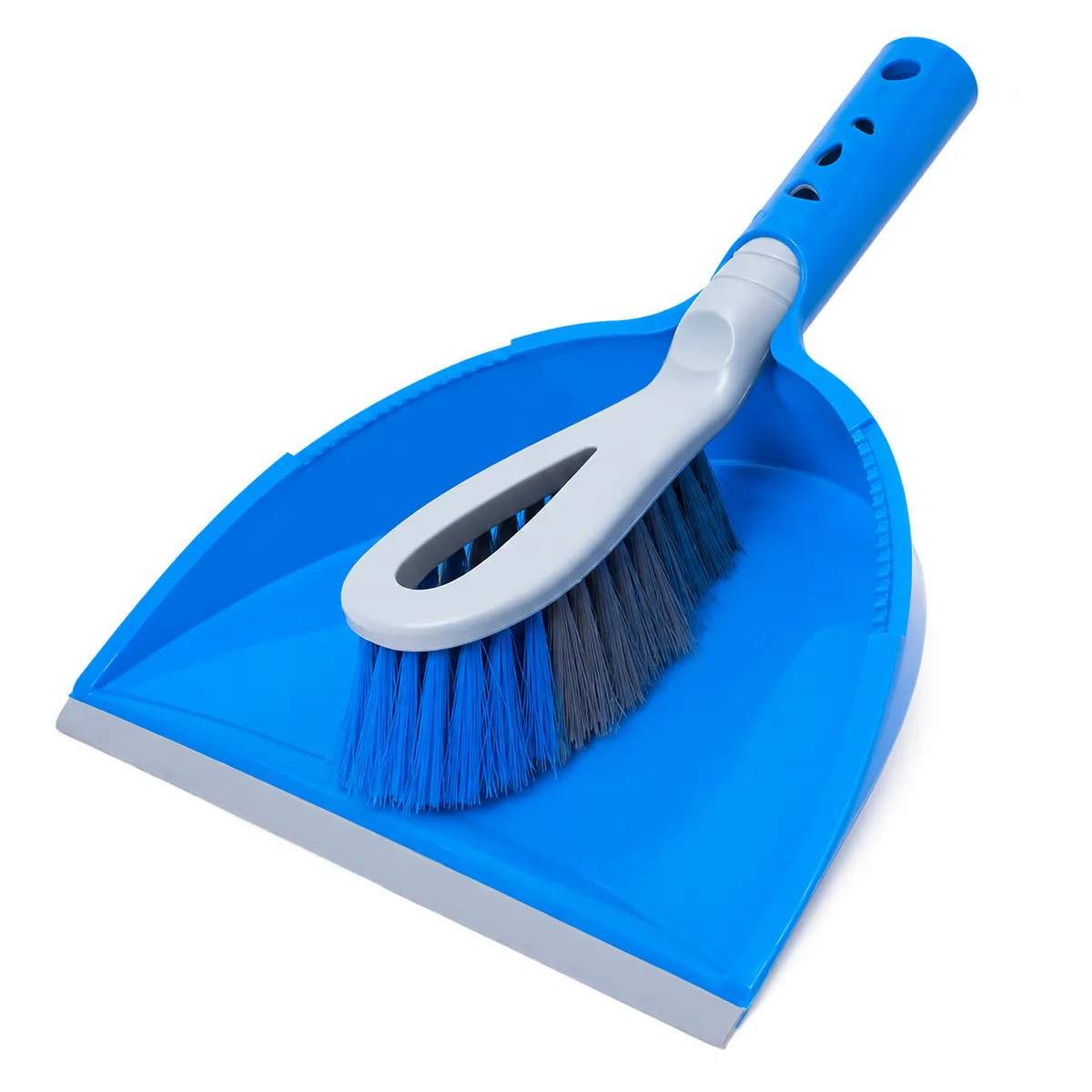 Dustpan & Brush Set Blue & Grey - 24.5cm