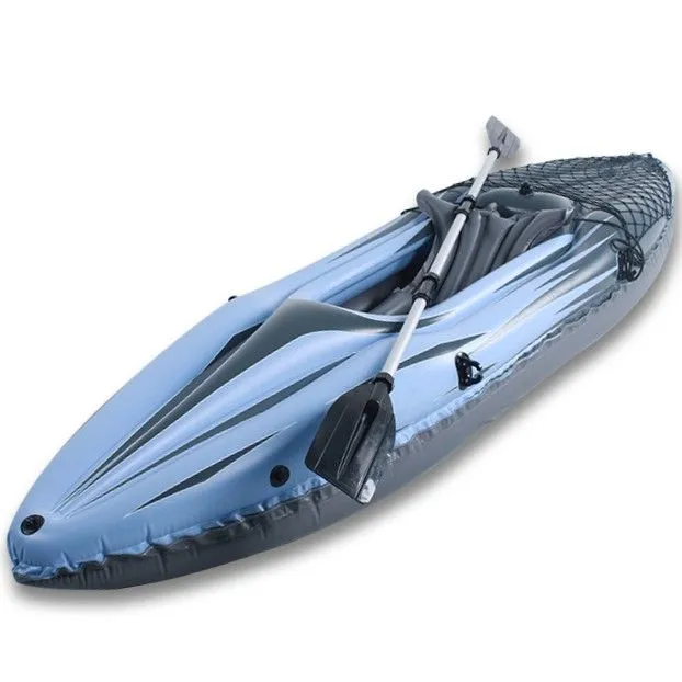 Inflatable Kayak Boat for 1- Person With Acessories - Blue
