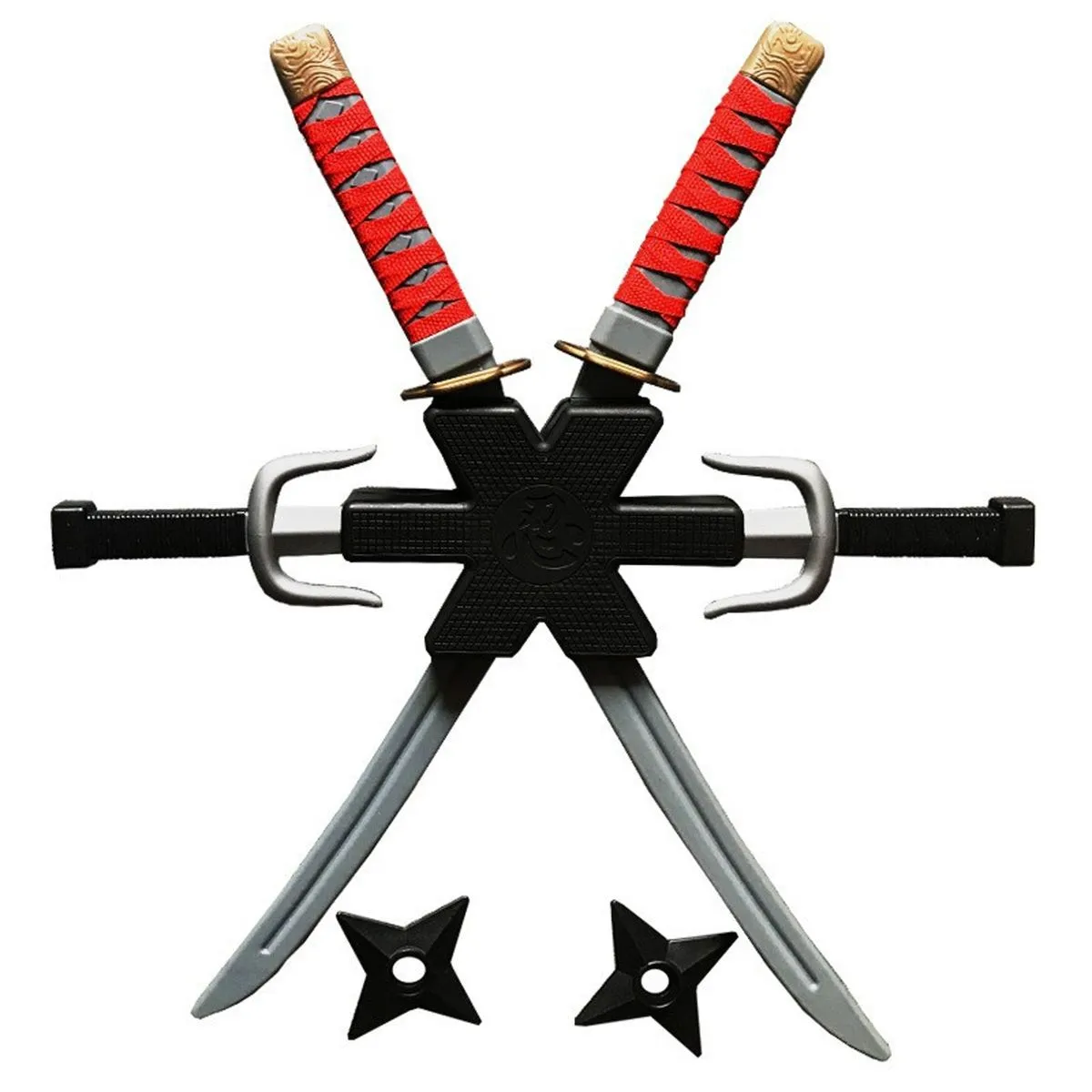 Kids Ninja Warrior Toy Swords Set Weapons Backpack Role Play Costume